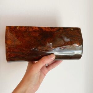 Brown Lucite Clutch